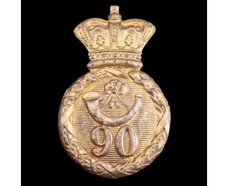 A Victorian 90th Perthshire Light Infantry 1844 shako plate