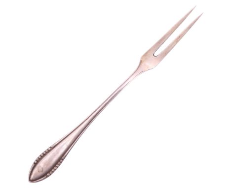An "SS-Reich" stamped electroplate service fork, 21 cm
