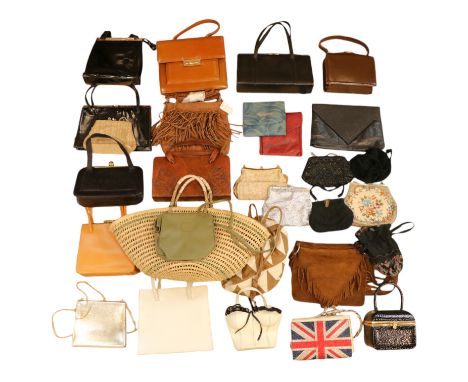 A large quantity of vintage and later women's handbags