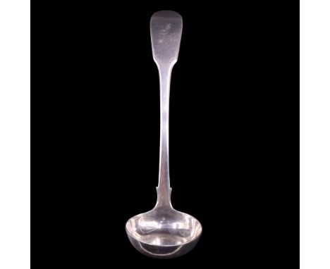 A George IV Edinburgh fiddle pattern sauce ladle, William Marshall, 1830, 32 g