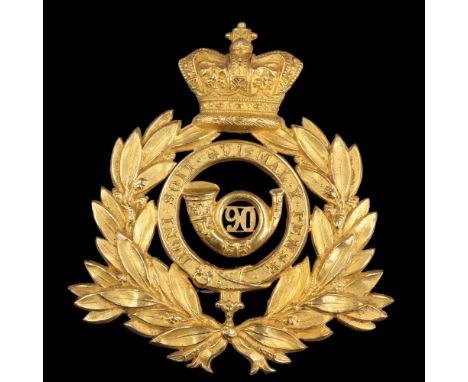 A Victorian 90th Perthshire Light Infantry officer's shako plate