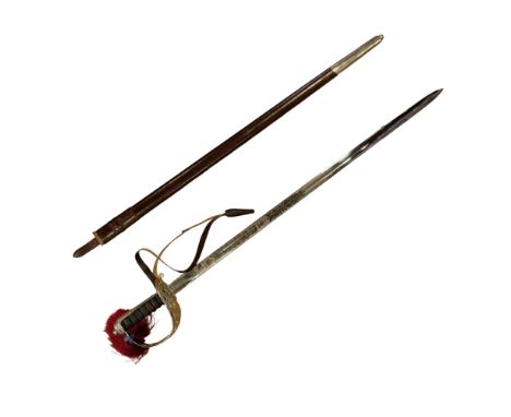An early 20th Century Highland Light Infantry Field Officer's "scroll-hilt" sword by Wilkinson of Pall Mall, having an etched