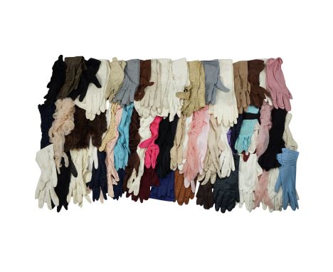 A large quantity of vintage and later women's gloves