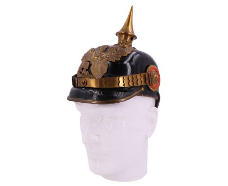 An Imperial German Baden infantry officer's pickelhaube