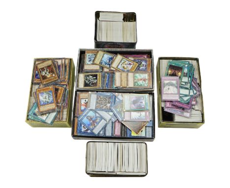 A collection of Yu-Gi-Oh! cards including a number of "ultra rare", "gold rare" and several first edition cards