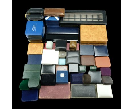 A quantity of vintage to contemporary jewellery and watch boxes