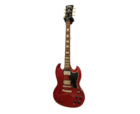  A JHS Vintage V69 Coaster Series Gibson SG copy electric guitar in cherry red
