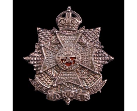 A Border Regiment silver cap badge, of pre-1953 form, JAF, Sheffield, 2002
