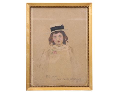 Frank Bertioli (b circa 1832, exh 1884-89, London and Great Corby, Carlisle)"The Last Look. July 16th 1899", half portrait of