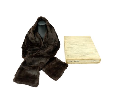 A boxed vintage fur stole 