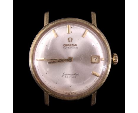 A 1962 Omega Seamaster De Ville wristwatch, having an automatic calibre 562 movement and a convex radially brushed silver fac