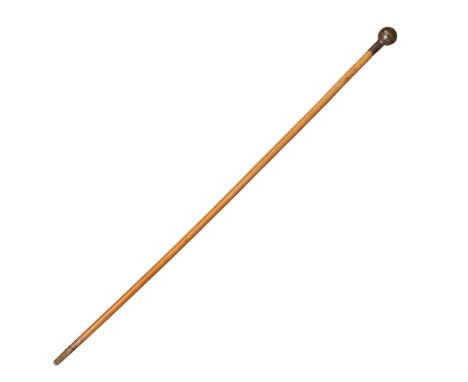 An early 20th century Punjab Regiment silver-pommelled swagger stick