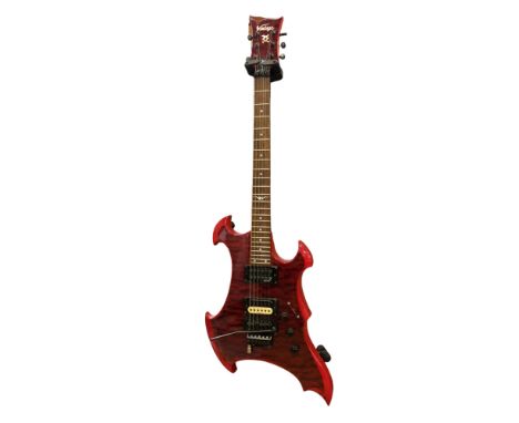 A JHS Vintage Metal Axxe XX VWR1000 Wraith electric guitar in blood red