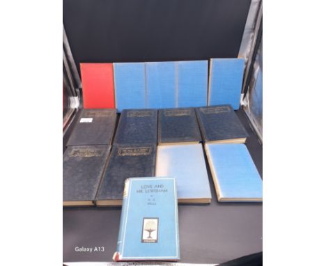 A Collection Of H. G. Wells Books:Set Of Six Blue Bound Books, London And Glasgow, Collins Clear- Type Press.The Guide To The