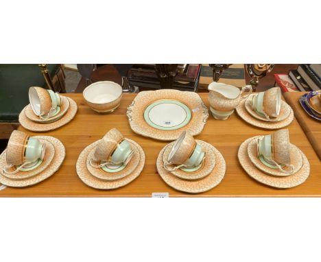 A Paragon wild flower design tea service 
