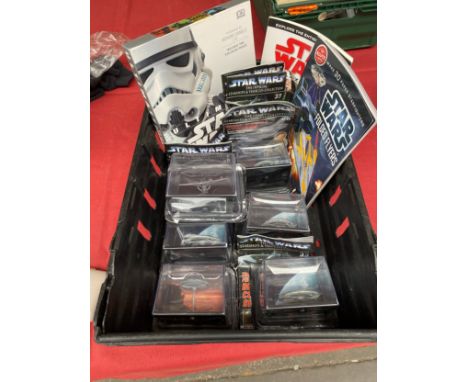 A Crate of Star Wars the official model vehicles collection with books 