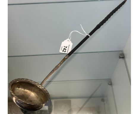 19th century silver and horn ladle. [36cm in length] 