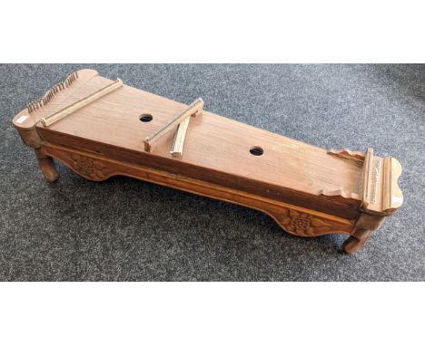 A Large 19th Century Malaysian hardwood Zither/ Guqin sit down instrument 