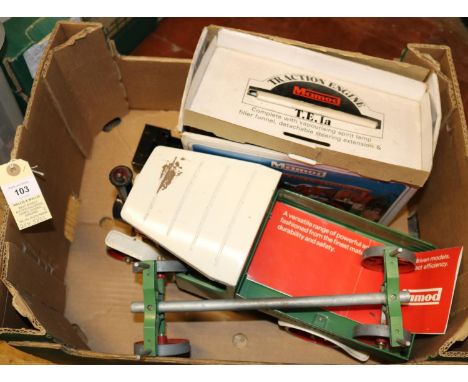 2 Mamod live steam models. A steam Tractor in green, red, cream and black, complete, boxed, with accessories. Plus a Steam Wa