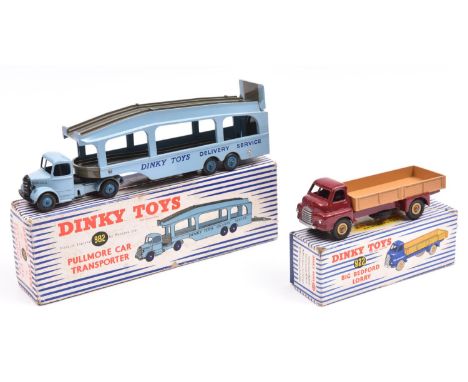 2 Dinky Toys. A Big Bedford Lorry (922). In maroon with fawn body and fawn wheels, with black treadded tyres. Plus a Bedford 