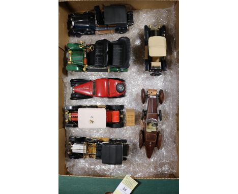7 Franklin Mint.  1905 Rolls Royce in dark green. 1910 Rolls Royce Silver Ghost 2 seater in red and black. 1924 Hispano Suiza