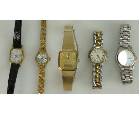 A Collection of Ladies wrist watches including: Seiko, Timex &amp; Accurist(5) 