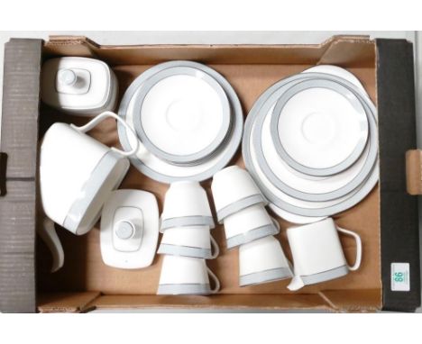 Royal Doulton Etude Patterned Tea Set: including teapot 22 piece 