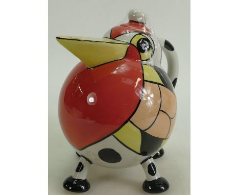 Lorna Bailey Novelty Teapot: with Robin Theme, height 18cm 