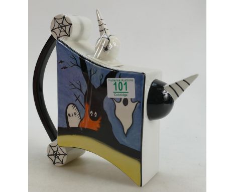 Lorna Bailey Novelty Teapot: Spooky Graveyard Design, height 21.5cm 