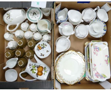 A mixed collection of tea ware to  include: Meakins Hedgrow, MidWinter Autumn Leaves, mixed pattern sandwich &amp; platter pl