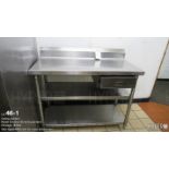 48" X 24" X 34 1/2" Stainless Steel Table