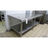 7ft X 36" X 34" Stainless Steel Worktable with Commercial Can Opener