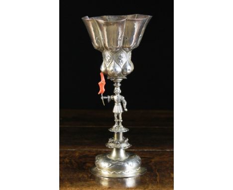 A 17th Century Nuremberg Silver Chalice with Wertheim 1660 marks and Elly Isaac Miller import stamp, London 1902 hallmark. Th