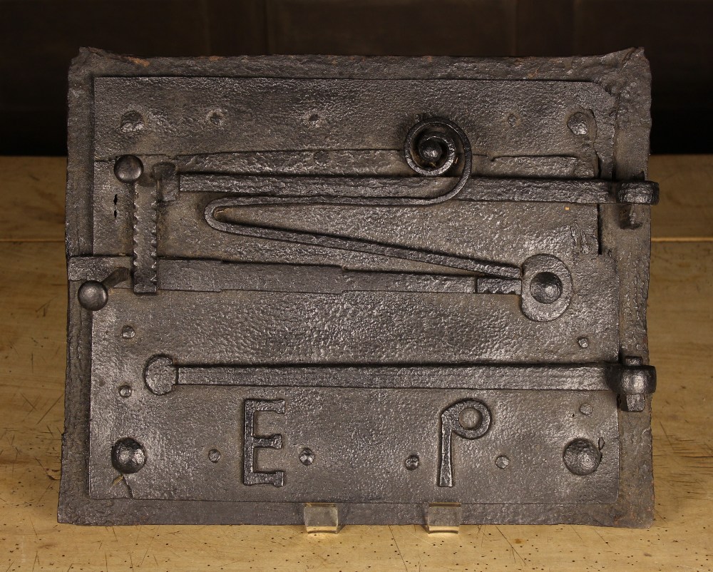 A 17th Or Early 18th Century Cast Iron Bread Oven Door With