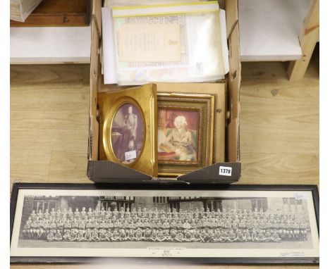 English School (early 19th century), miniature portrait of Sir William East (1738-1819), watercolour on ivory and sundry ephe