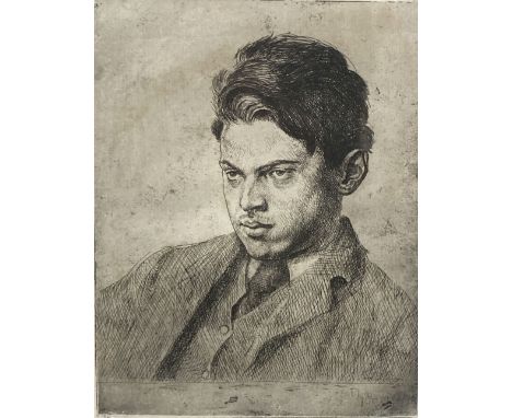 Augustus John (1882-1957), artist proof, Portrait of Percy Wyndham Lewis, signed in pencil, 17.5 x 13.5cm.