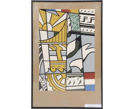Roy Lichtenstein (1923-1997)America the third century: Bicentennial Print, & nbsp; color lithograph, not signed, 76.5x56 cm