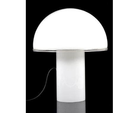 Luciano Vistosi (1931-)Glass table table lamp, design L. Vistosi for Artemide, model Onfale tafolo 44 cm high, shade 36 cm di