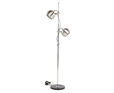 Wilco metal 2-light floor lamp, 1970s, 160 cm high