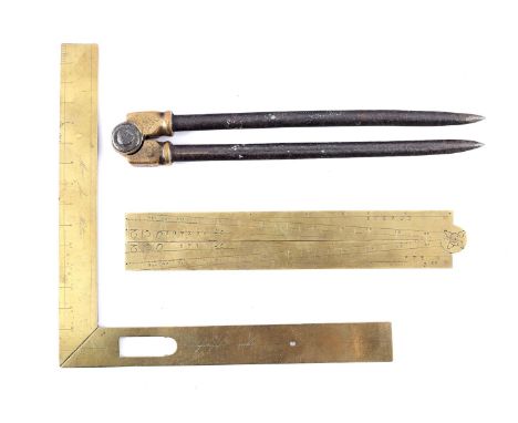18th century brass navigation instruments, incl. brass with iron &amp; nbsp; navigation compass, 18 cm, &amp; nbsp; brass pro