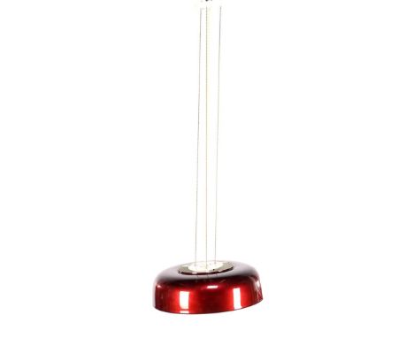 RAAk Amsterdam, brown with white 2-lit glass hanging lamp, model B1010 / 1102, shade 15 cm high, 45 cm diameter