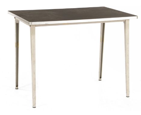 Friso Kramer (1922-2019)Metal table with linoleum top and aluminum edge, design Friso Kramer for Ahrend de Cirkel, model Refo