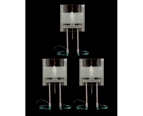 3 Sothis glass table table lamps with metal &amp; nbsp; 47 cm high, 30 cm wide