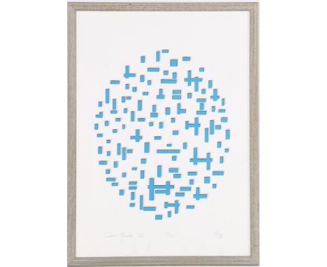 Signed Smits, Carel, titled Pier, &amp; nbsp; Modern composition, lithograph dated 1987 and numbered 9/75, 69.5x49 cm