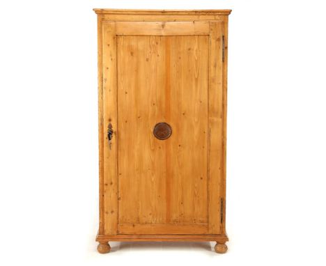 Pine 1-door bread cabinet 164 cm high, 89 cm wide, 43 cm deep