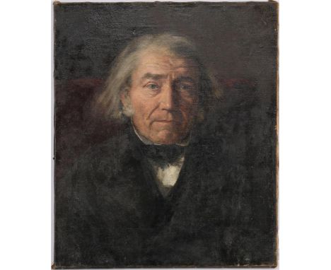 Anonymous, portrait of a man, possibly Henry Irving, English stage actor (1838-1905, canvas 56x47 cm
