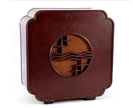 Philips bakelite speaker, type 2123, year 1932, 43 cm high, 41 cm wide