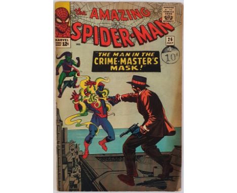 Amazing Spiderman #26. Key Marvel 1st issue. (Marvel Comics, 1965) Featuring 1st appearance of Bennett Brant as Crime Master.