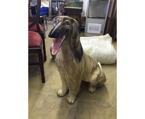 Approximately two and half feet tall ceramic Afghan Hound
