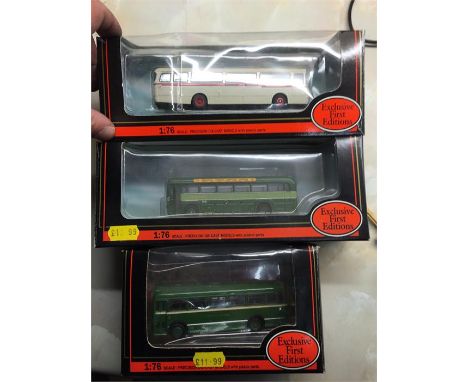 Three Exclusive First Editions 1:76 scale models 22701, 25603, 16304